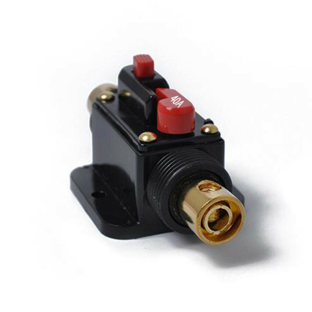 12/48V Car Audio Circuit Breaker Protection Fuse Holder 4-8 AWG Wire 40A
