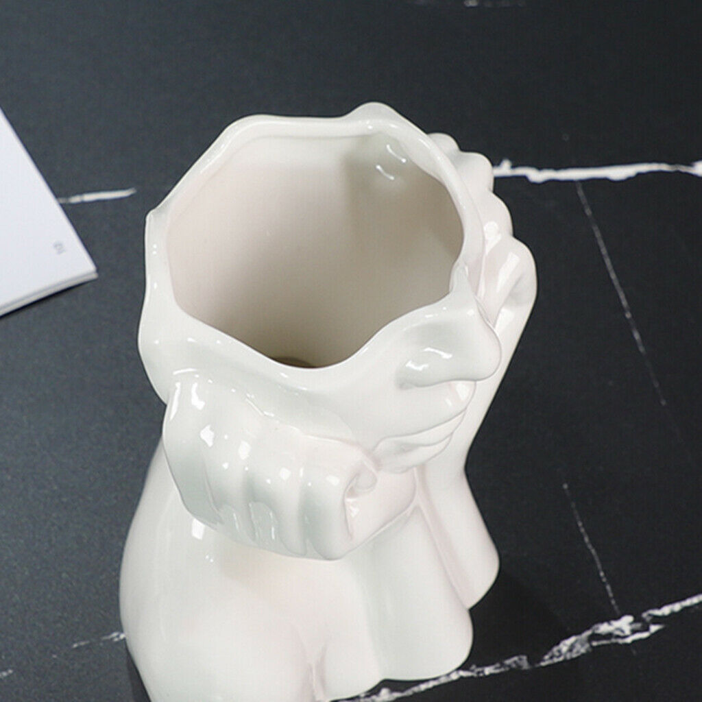 1X Abstract Girl Head Face Vase Succulents Pots Modern Home Dorm Decor Chic UK