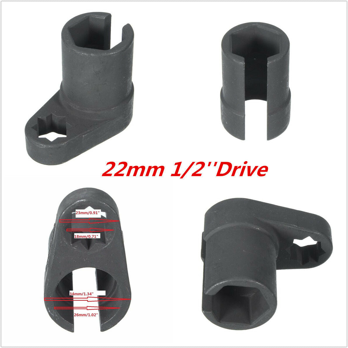 6 Point Ssocket 22mm 1/2'' Oxygen Sensor Socket Wrench Offset Removal Tool New