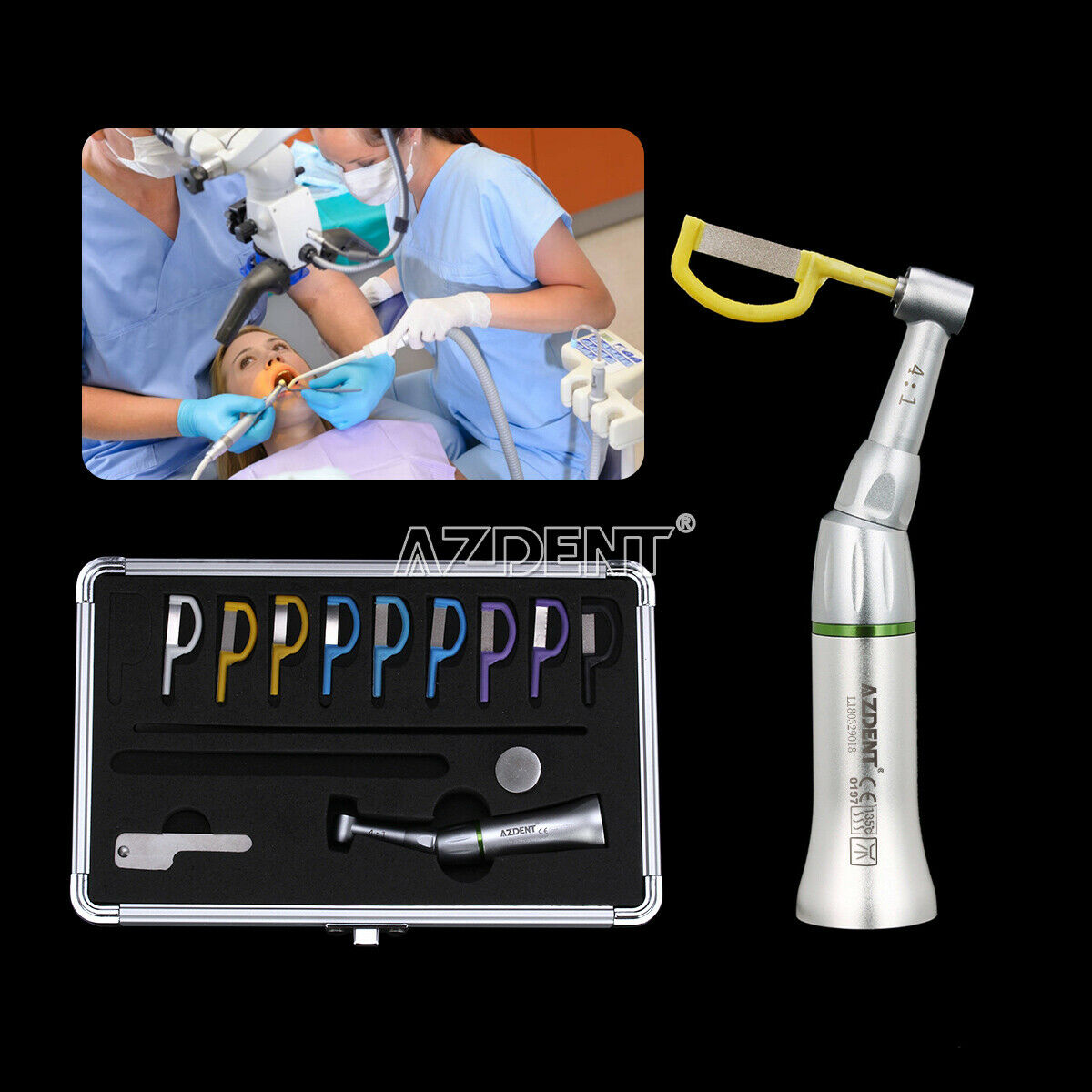 Dental 4:1Handpiece Contra Angle Reciprocating Interproximal Strip IPR System