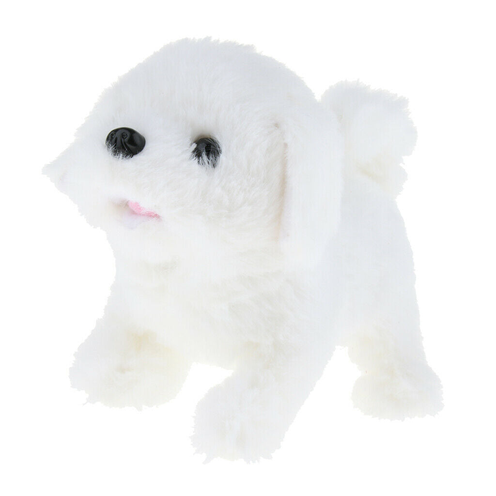 Smart Plush Dog Robot Puppy Kids Interactive Toys White Bichon Frise
