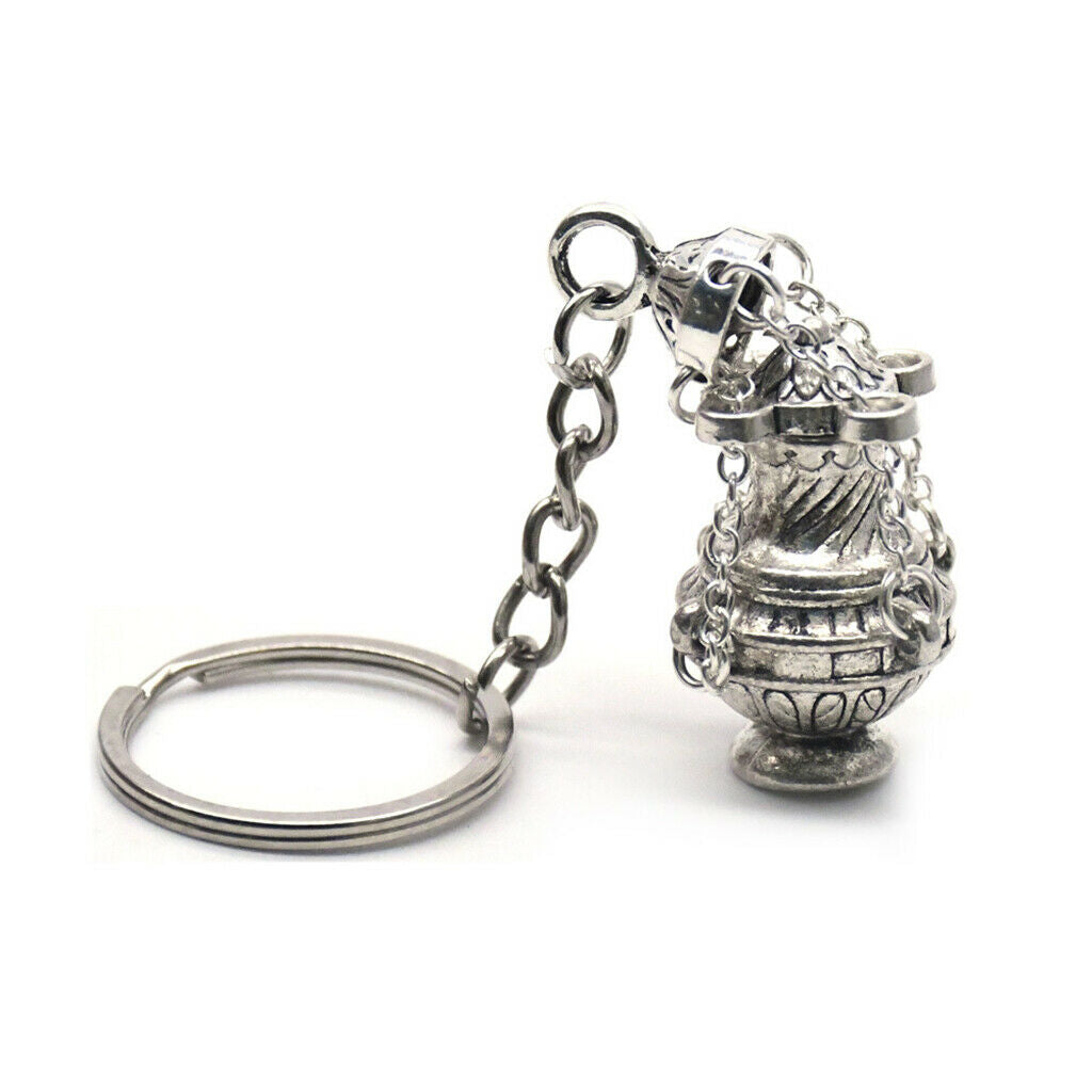 Incense Burner Keychain Keyring Bag Charms Key Ring Car Hanging Ornaments