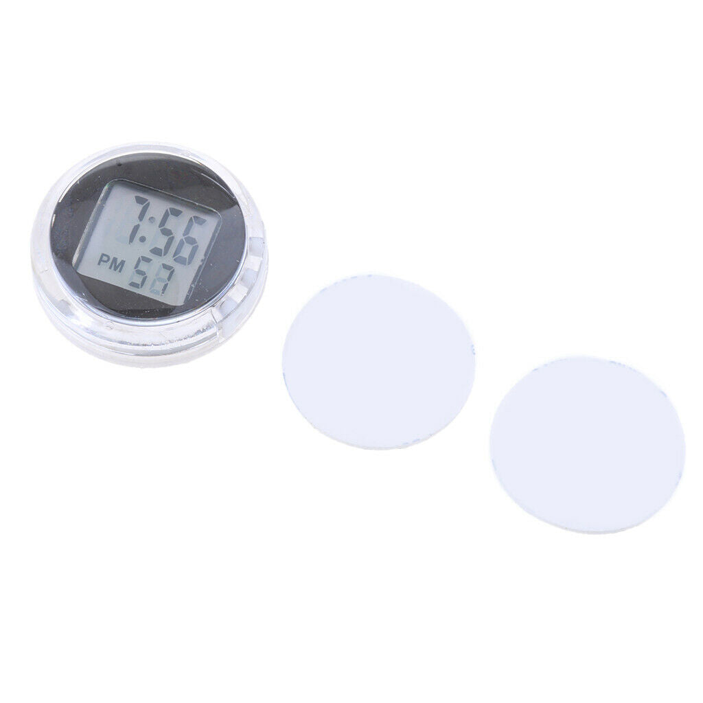 2pcs Universal Motorcycle Clocks /Watch, Digital with Hour/ Minutes/ Seconds