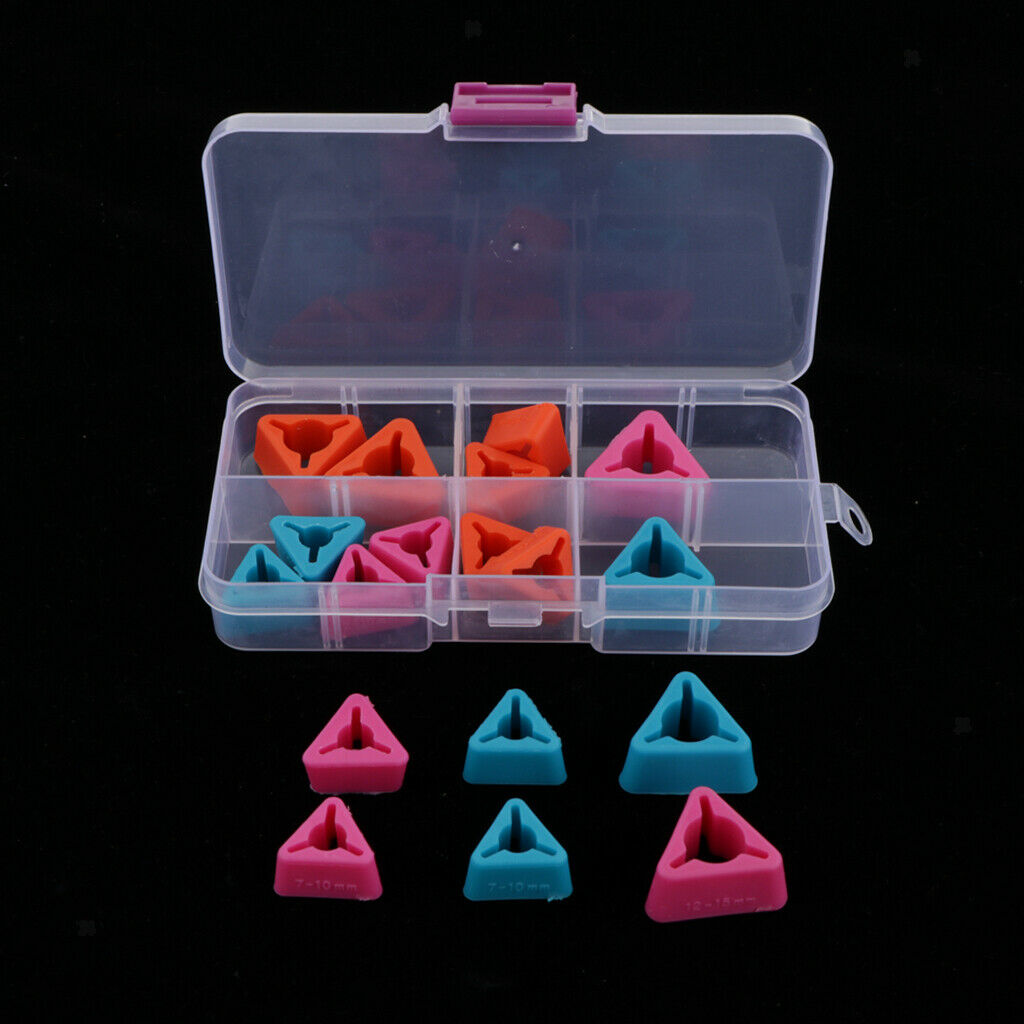 18pcs Triangle Knitting Needles Point Stoppers Protectors Knitting Tool