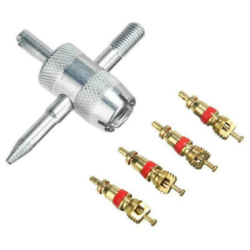 Core Remover Repairer Installer 4 Way Car Tyre Valve Repair Tool Tire Stem Set
