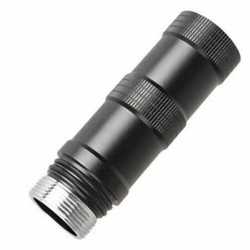 Black 18650 Battery Extension Tube For 1600 1200 3800LM Flashlight Torch