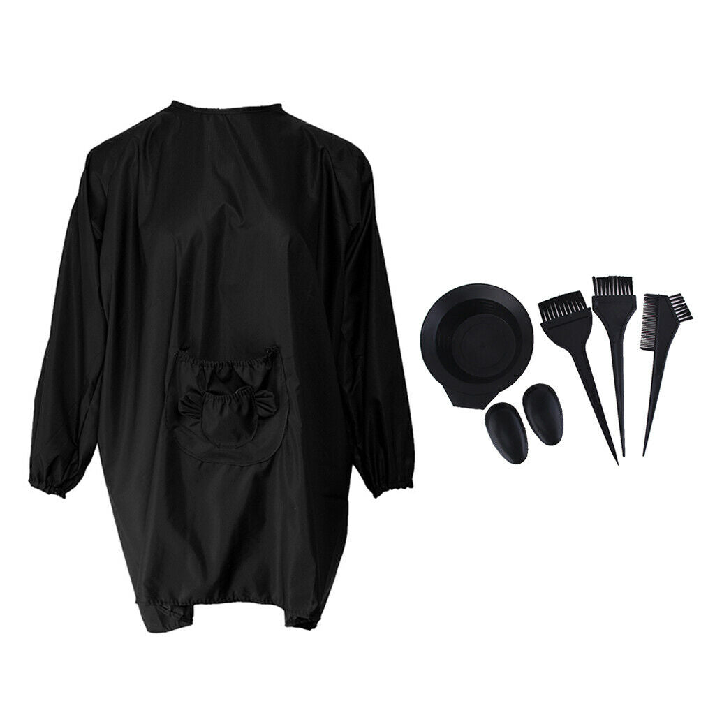 Professional Cloth Salon Cape & Hair Dye Kit Apron For Barbers 73x50cm