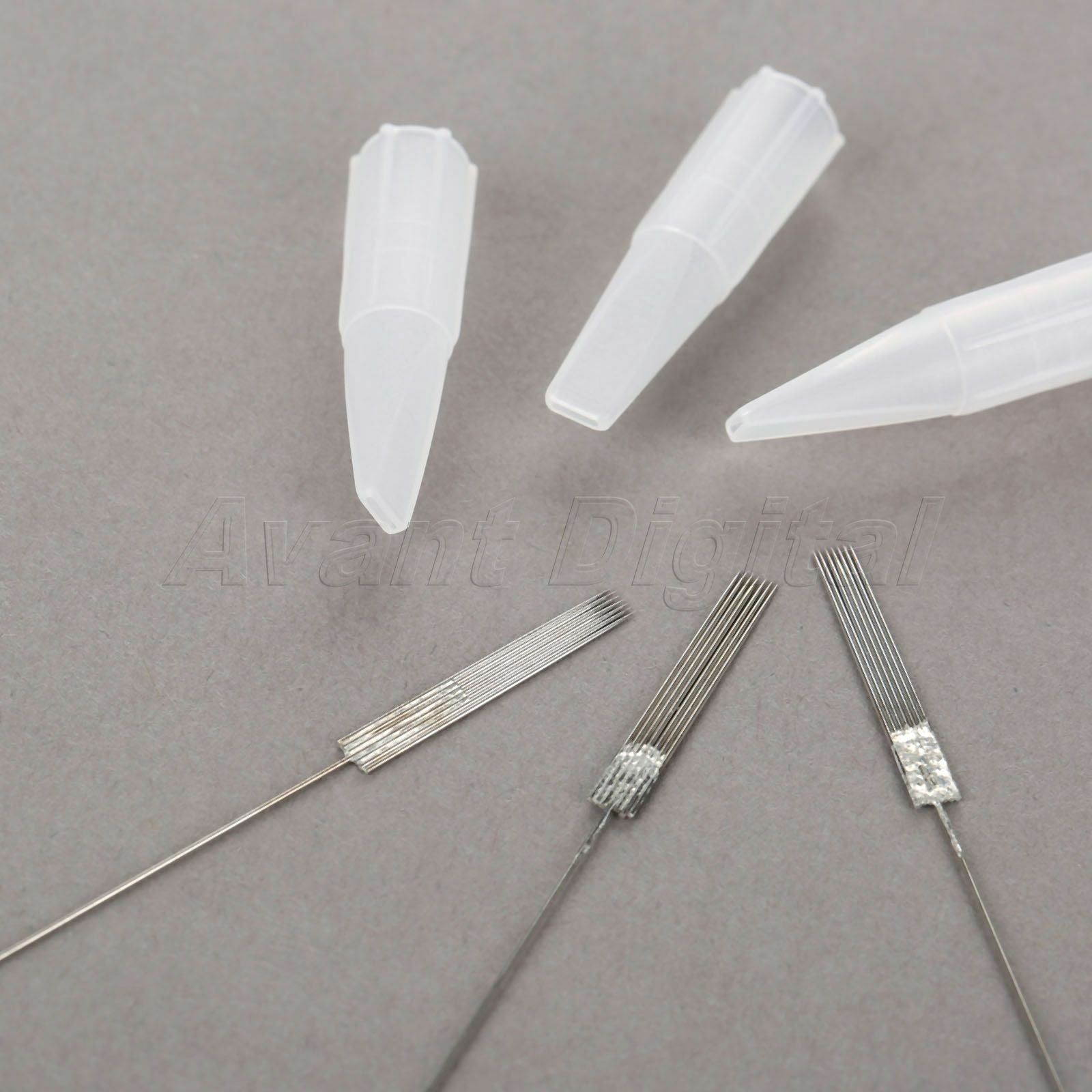 50x Pro 7F Tattoo Needles with 50x Flat Mouth 7F for Tattoo Machine Needle Tips
