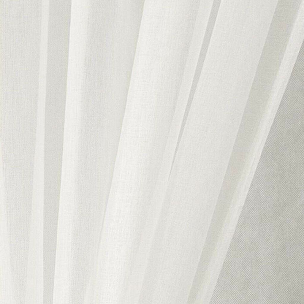 2x Home French Door Curtains Sliding Window Panel Valance 25x72in White