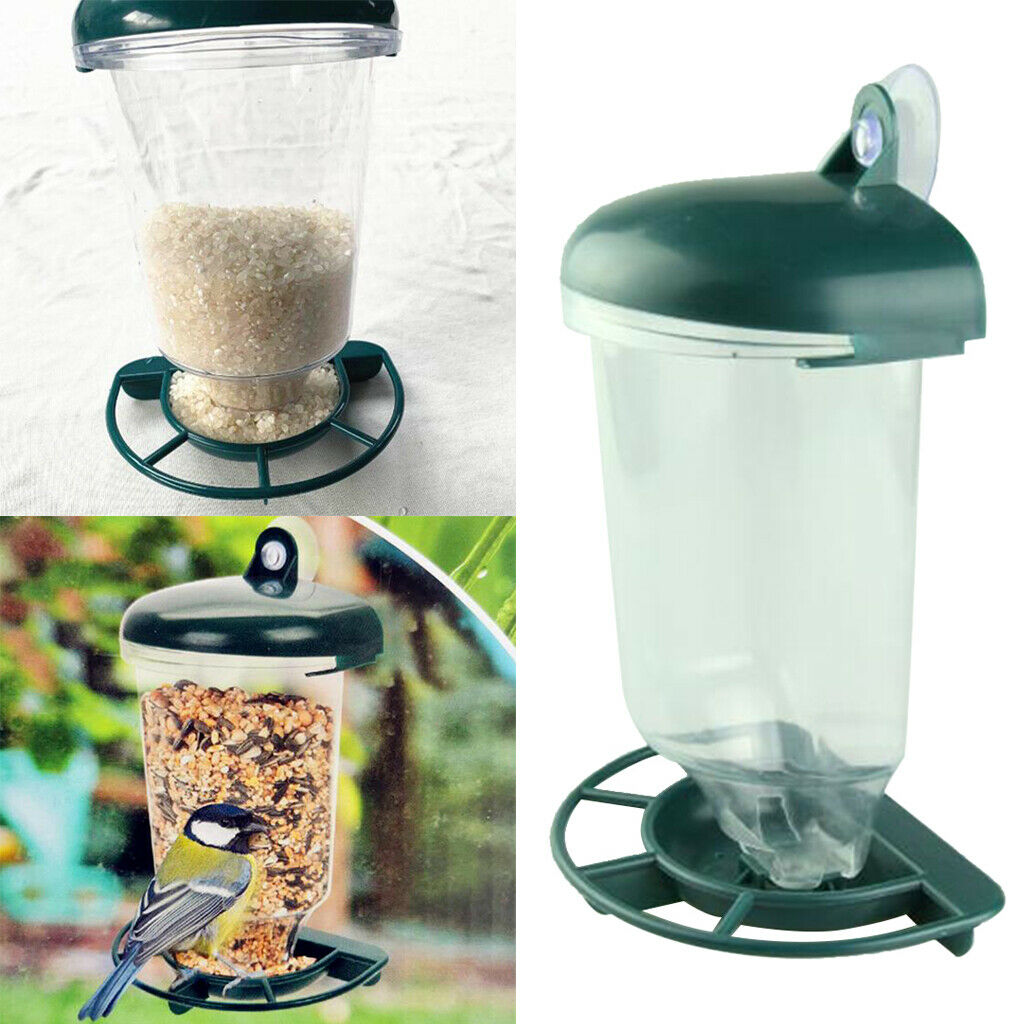 3-pack Outside Glass Window Bird Feeder Food Dispenser for Hummingbird