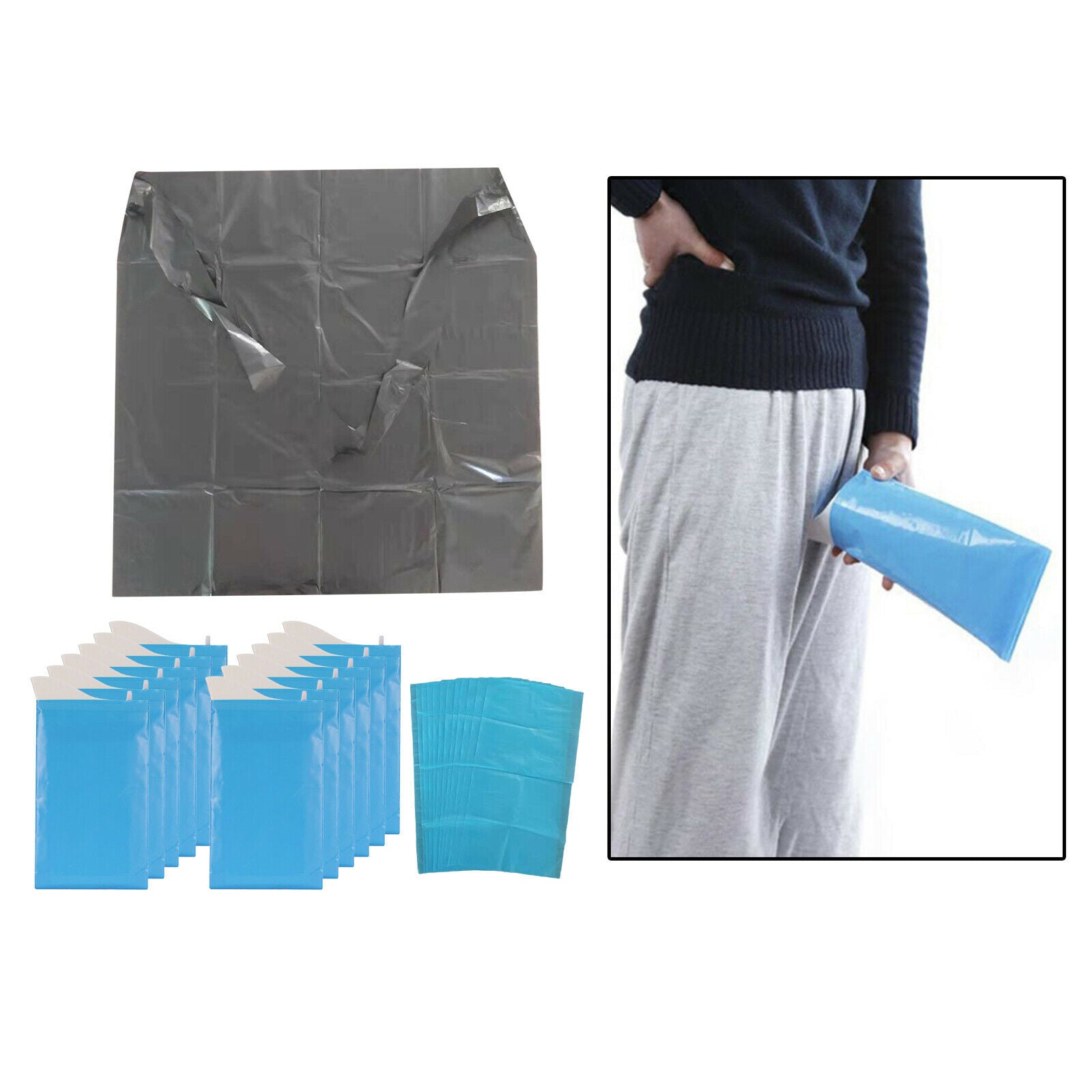12x Disposable Urine Bags Camping Pee Bags Toilet Emergency for Kids Outdoor