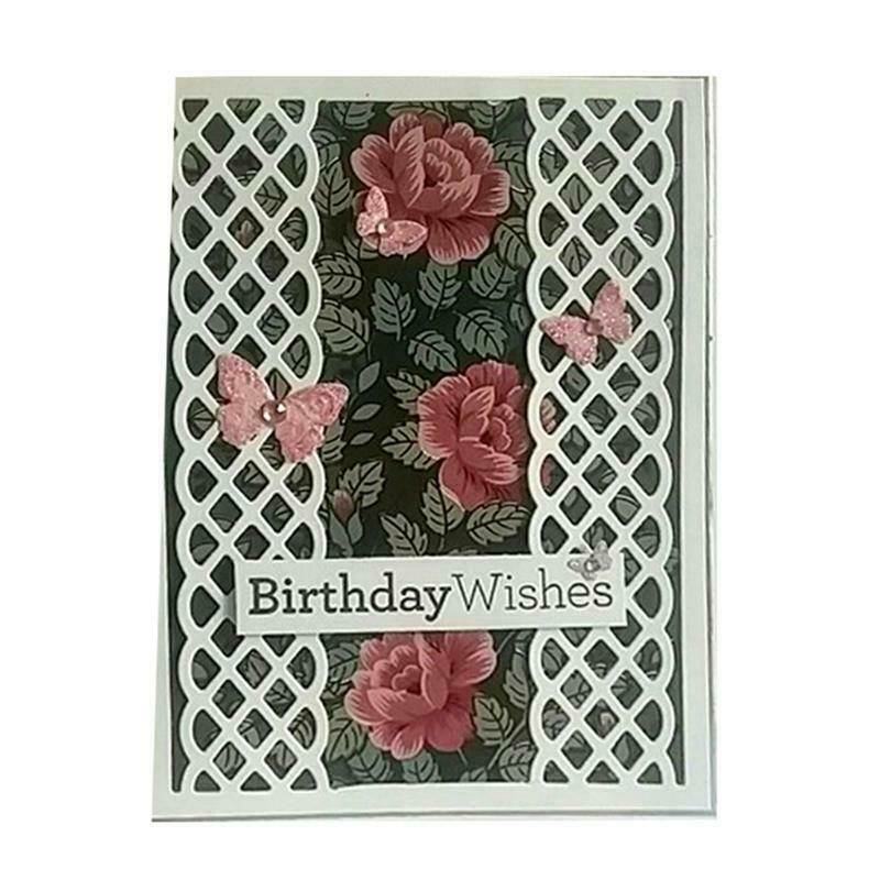 Exquisite Sector Grid Stencil Decorative Scrapbooking Birthday Card DieTemplate