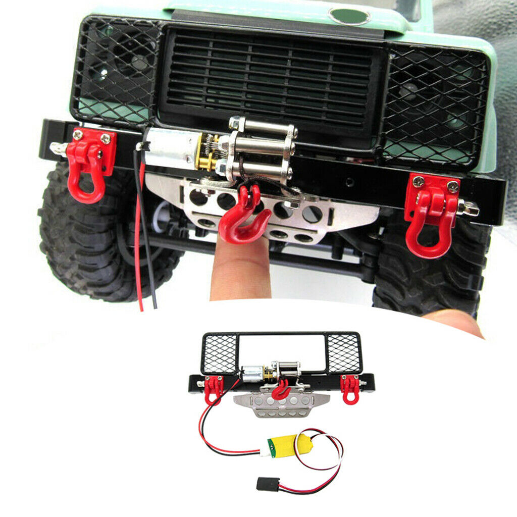 Front Bumper with Winch for MN D90 D99S RC Car Spare Parts Replacement Acc