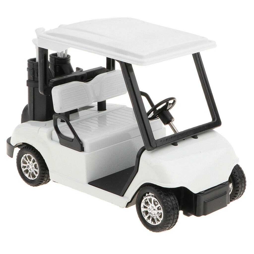 3pcs/set Alloy Pull Back Golf Cart Assorted Colors (Red, Blue and White)