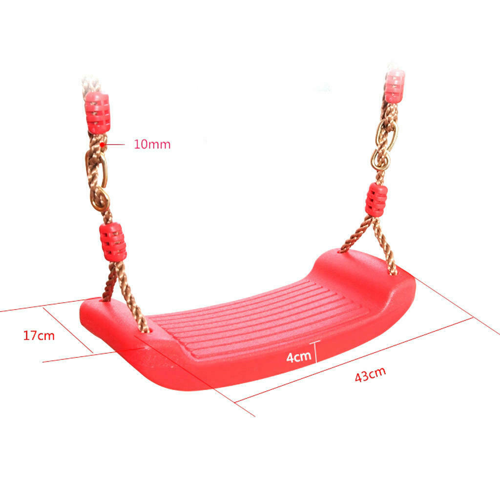 Playground Hanging Tree Swing Seat with Adjustable Rope Activity Toys Red