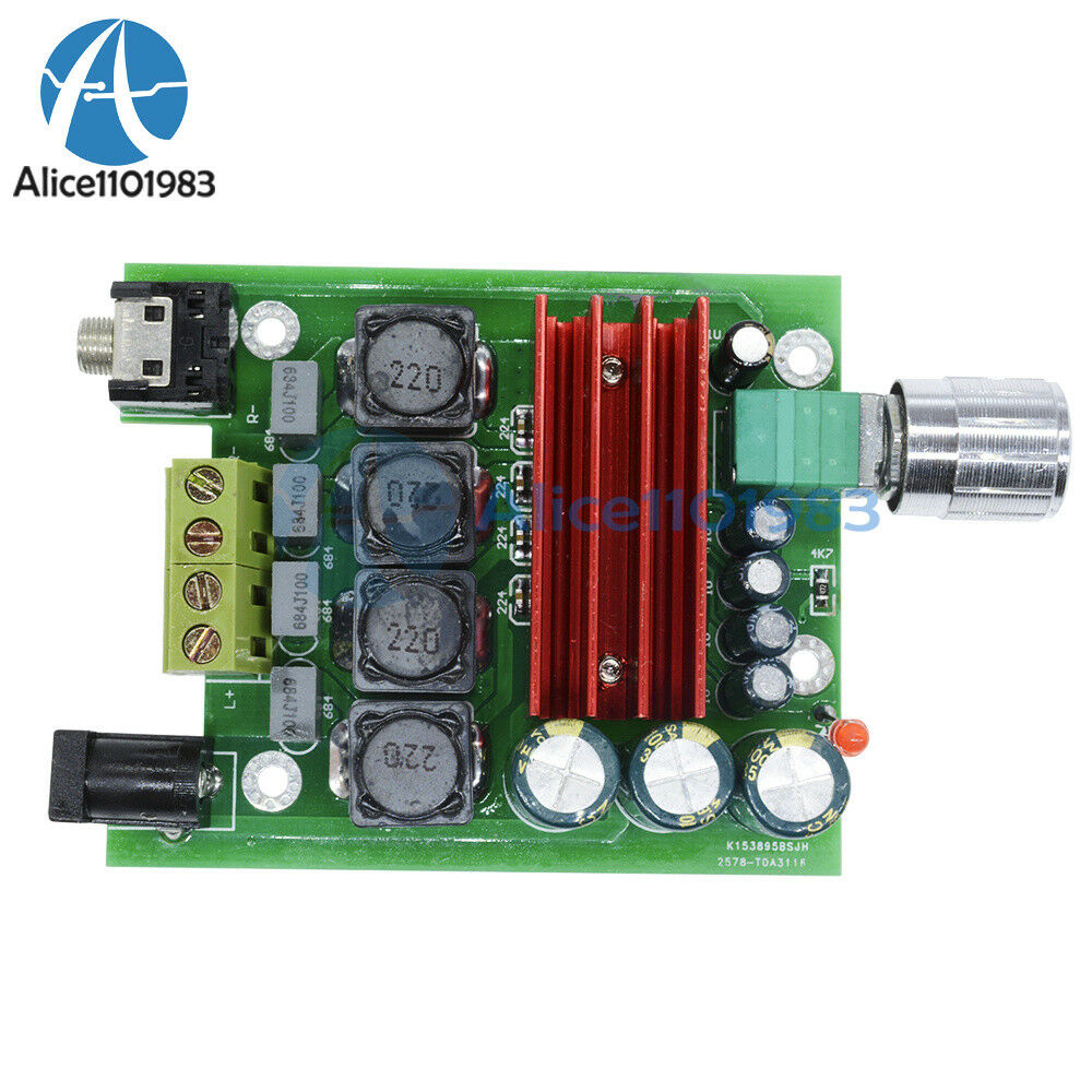 TPA3116D2 100W Subwoofer Digital Amplifier Board NE5532 OPAMP 8-25V Audio Module