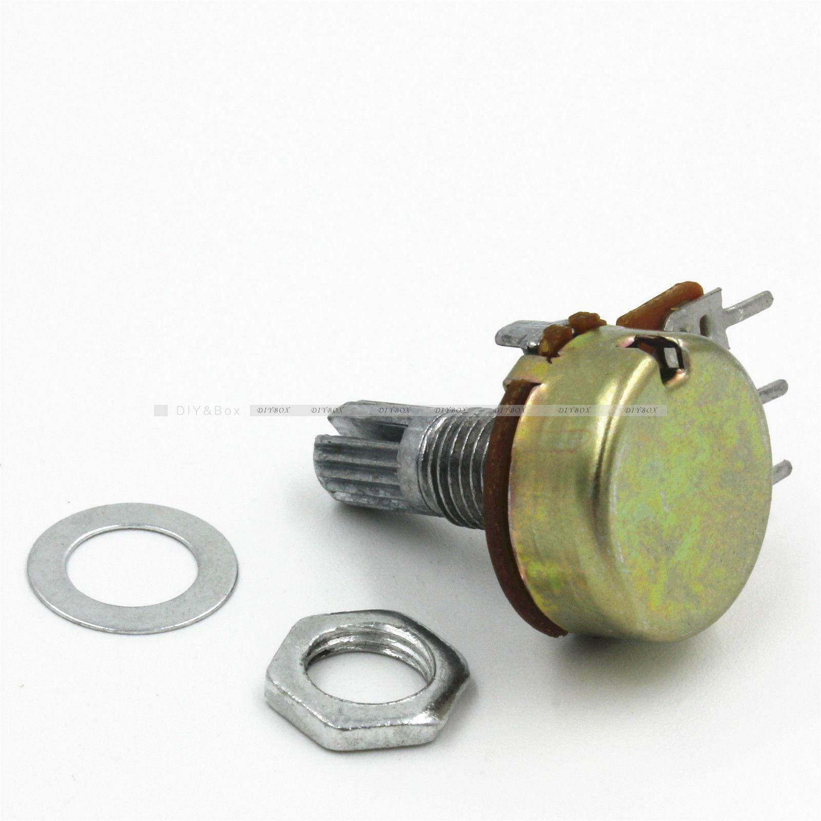 5PCS 50K OHM 3 Terminal Linear Taper Rotary Potentiometer 50KB B50K Pot