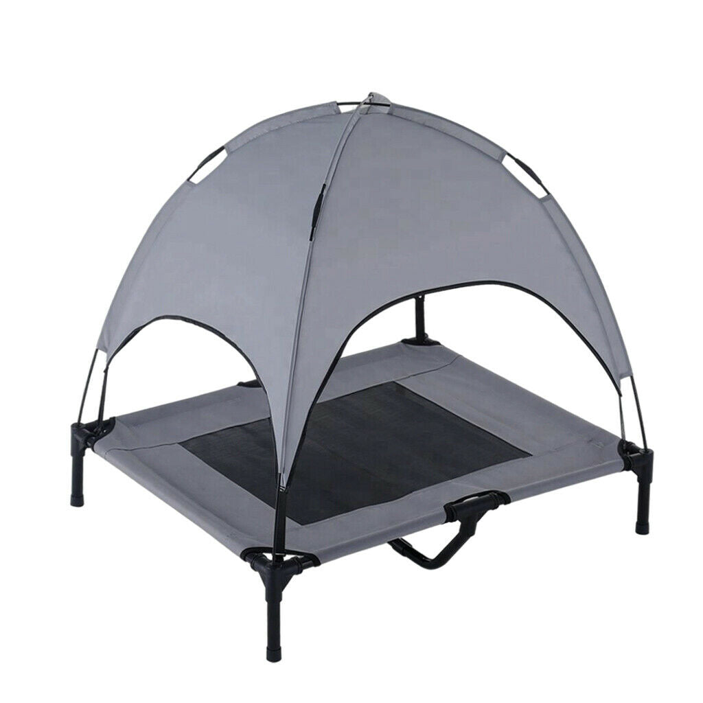 Elevated Pet Bed with Canopy Lightweight Dog Cat Camp Tent Outdoor Beach