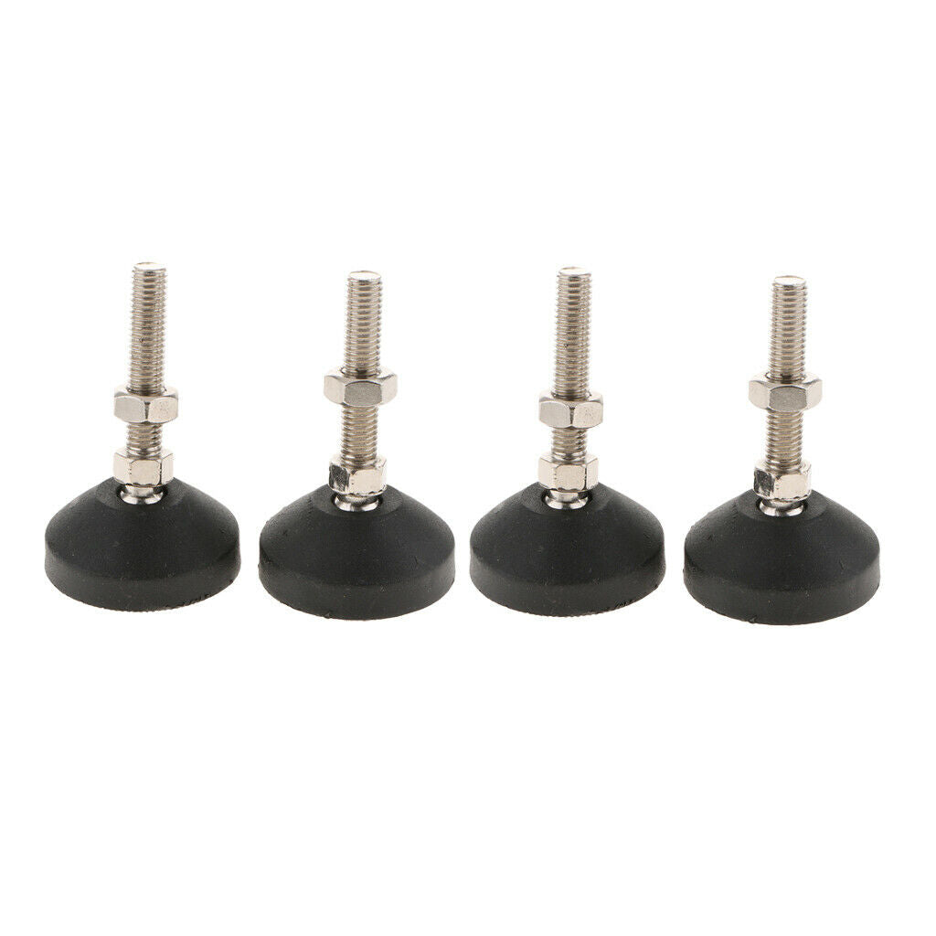 4x Carbon Steel Adjustable Furniture Leveler Leveling Feet 50mm 50-M10x50mm