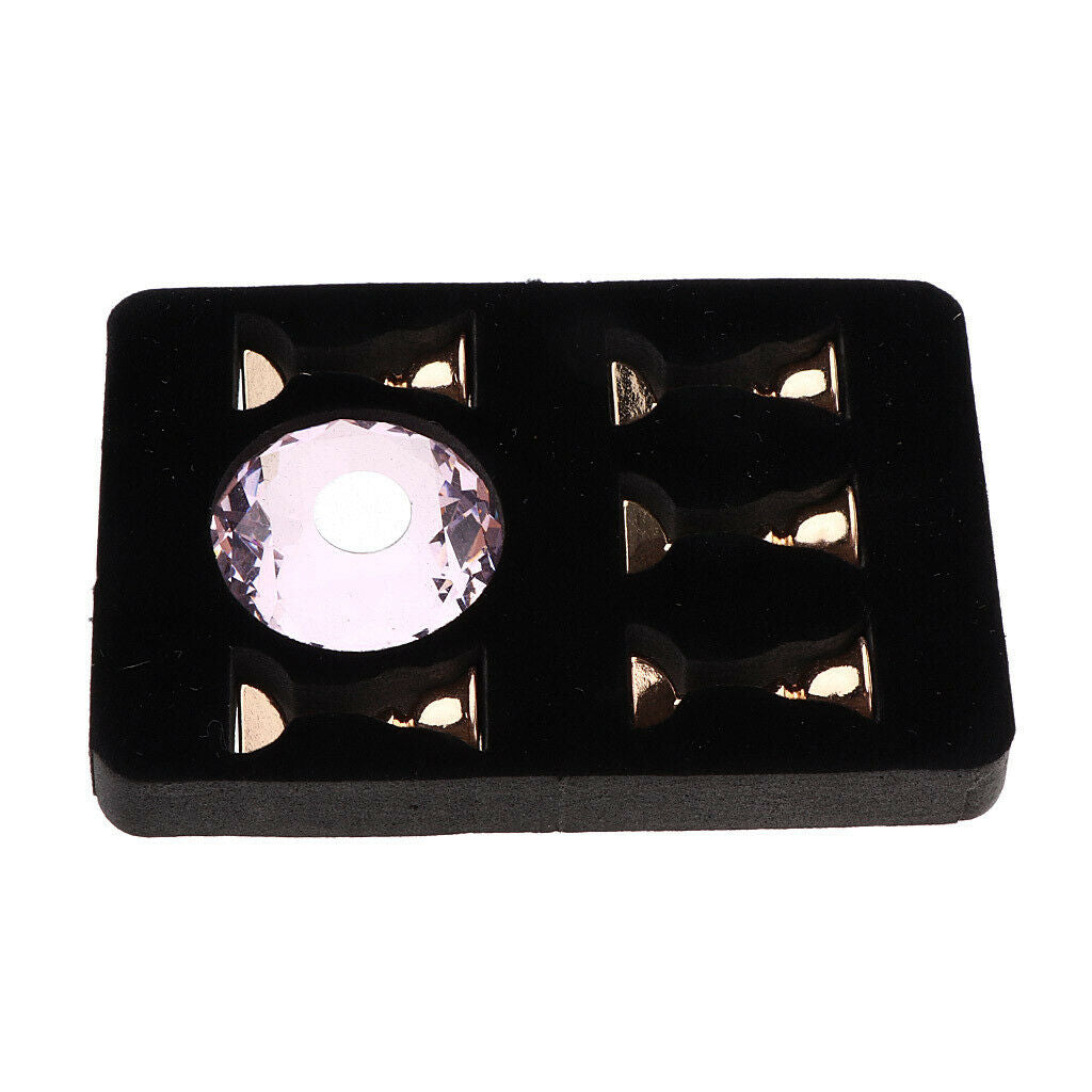 Crystal Alloy Nail Practice Stand Holder Polish Display Manicure Tools 2 Set