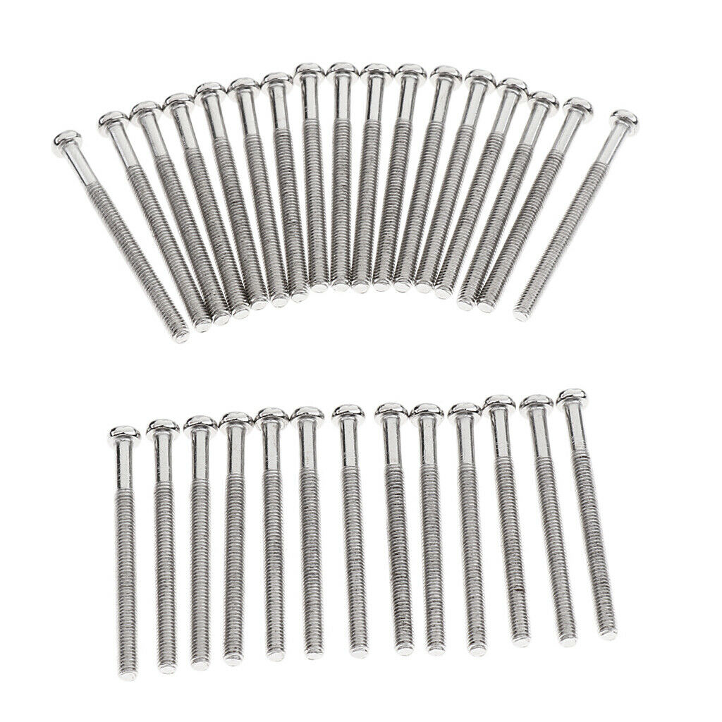 30x DIY Metal Humbucker Pickup Screws Bolt for Electric Guitar Accessory