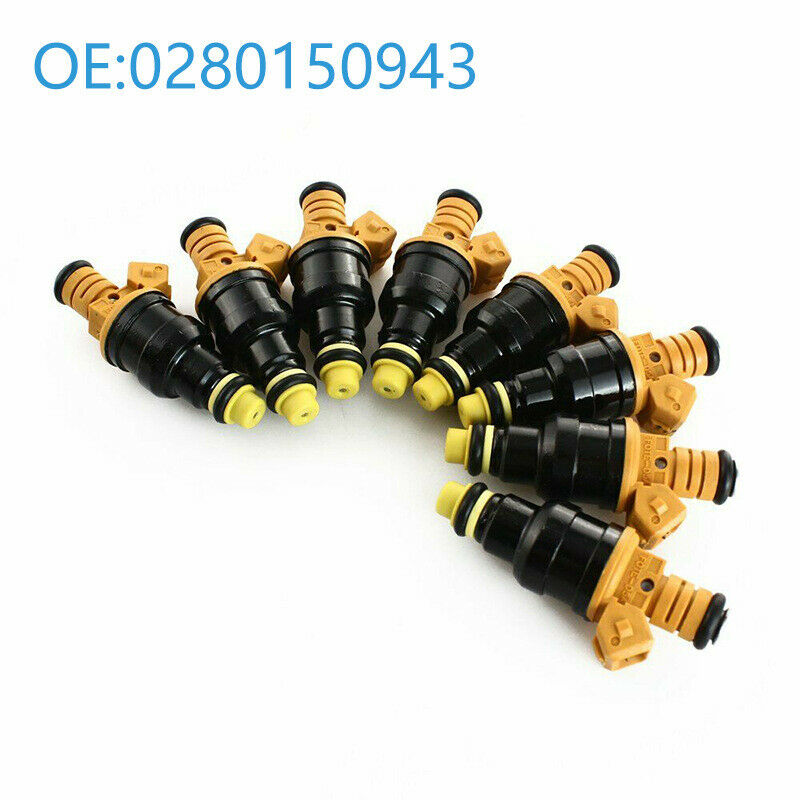 Set of 8 Flow Matched Bosch 0280150943 Fuel Injectors for Ford 4.6 5.0 5.4 5.8