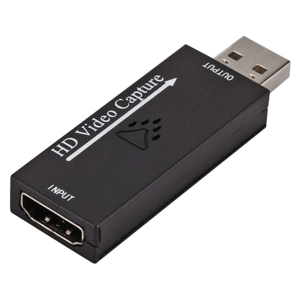 HDMI to USB 2.0 Video Capture Card for Game/Video Live Streaming New Black