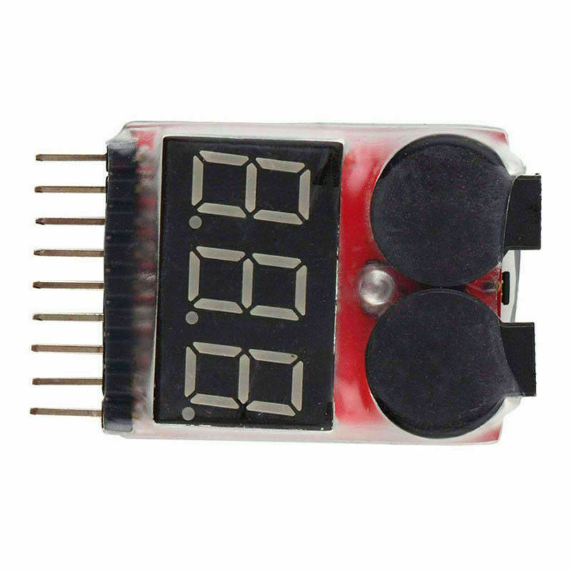 RC Lipo Battery Low Voltage Alarm 1S-8S Buzzer Indicator E2P6 M5B2 Tester Y1V9
