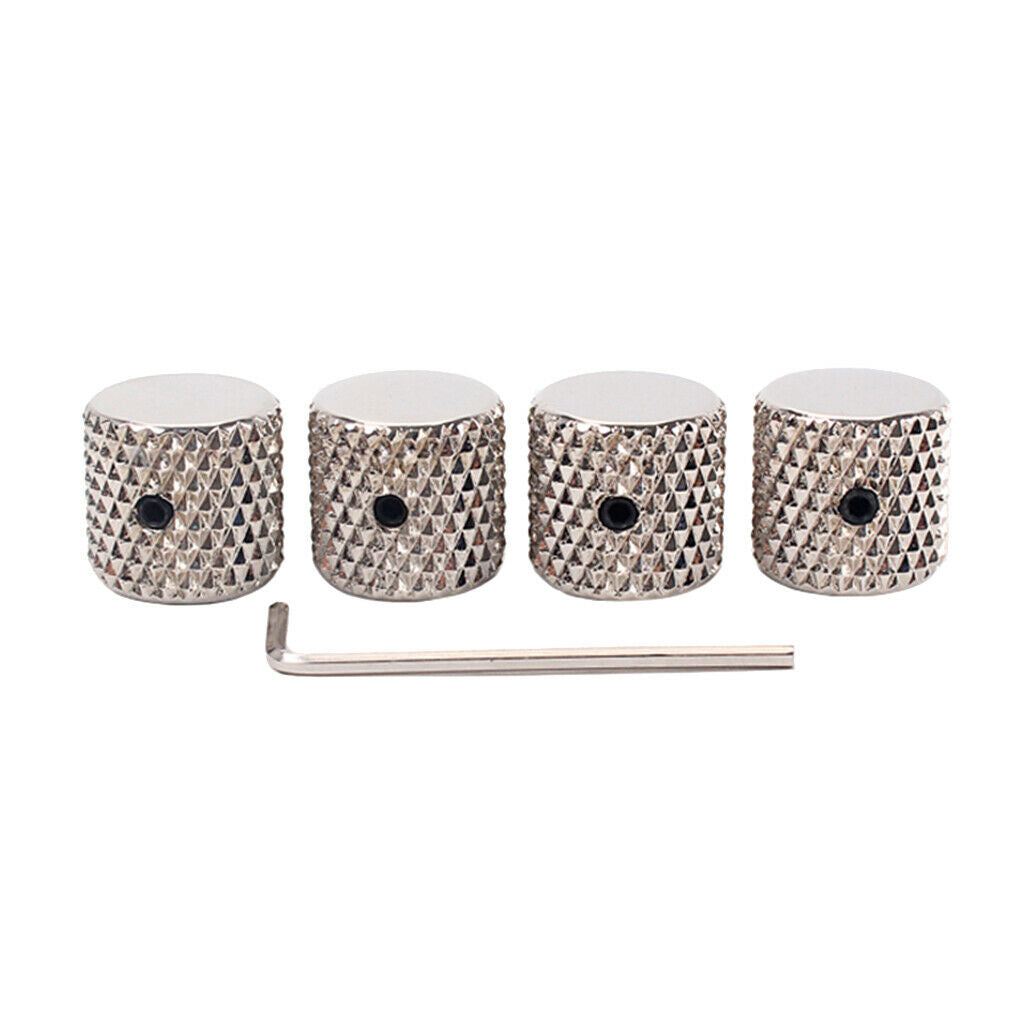 Pack of 4 Electric Guitars Knobs 20mm for TL Guitars Instrumental Kit Nickel
