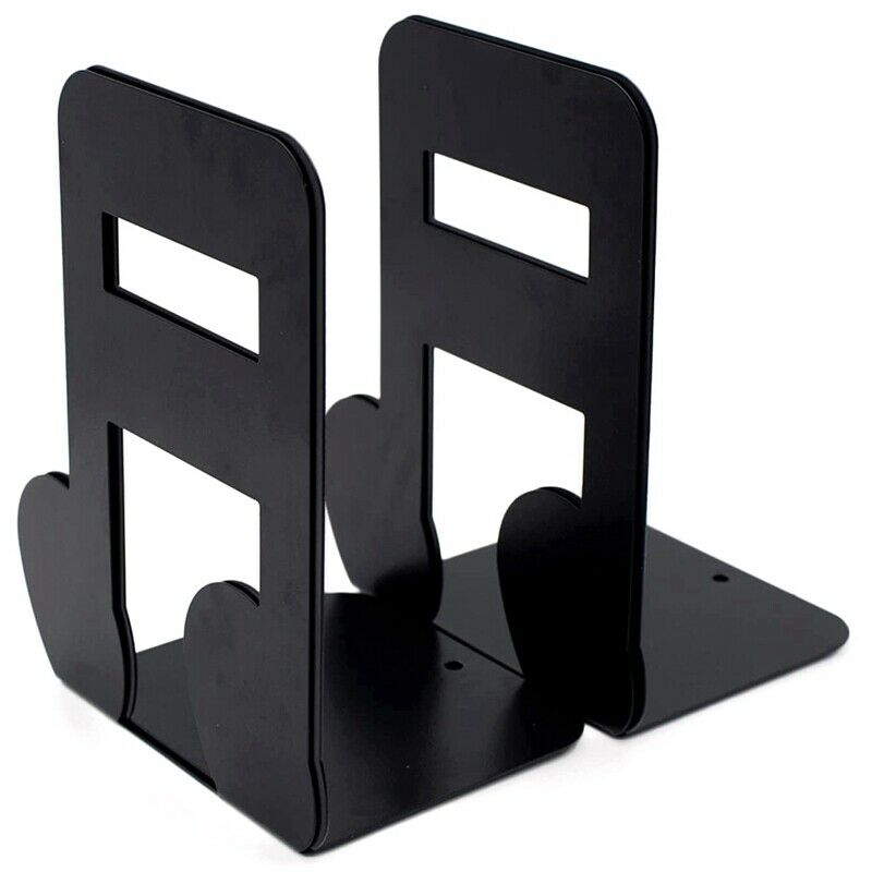 Bookends Black,Decorative Metal Book Ends Supports for Shelves for Shelves OB7N9