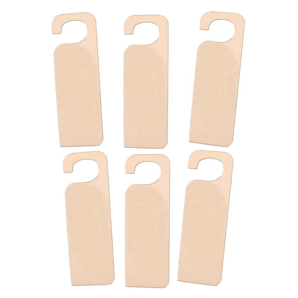 12 Pieces Unfinished Wood Door Knob Hanger Signs for DIY Kid Craft Blank