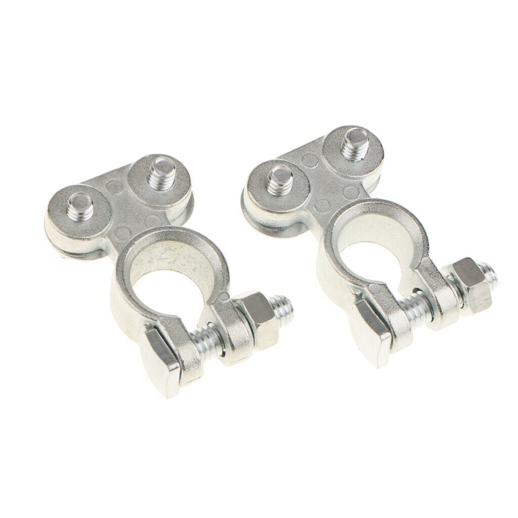 Battery Terminals Positive & Negative Clamp Connectors for Motorcycle Car