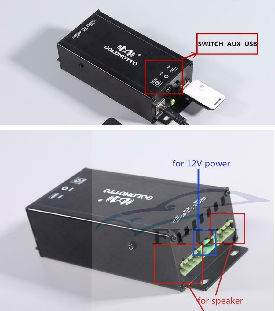 12V High Power Car Speakers Audio Amplifier MP3 Player ATV FM Radio USB AUX