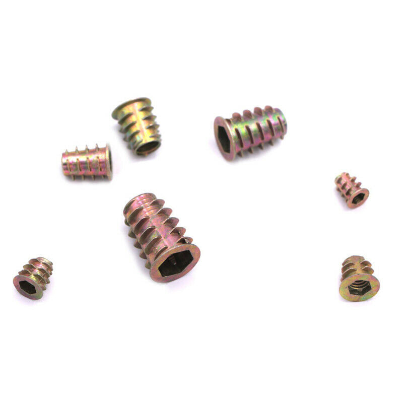 100PCS M4/M5/6/M8/10 Screw-in Thread Flange Insert Nut Bolt Fastener Connector