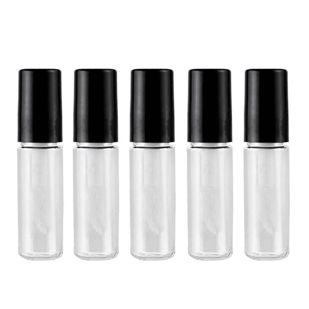 5x Empty 2ml Clear Mini Lip Gloss Tube Bottle with Wand for Lipstick Samples