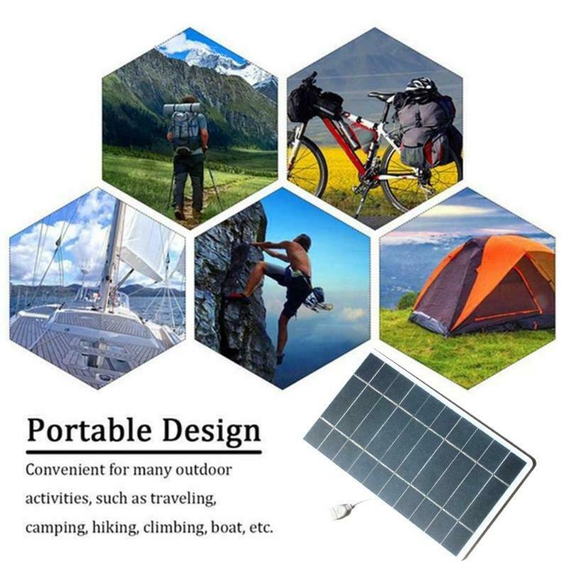 Outdoor Phone Battery Power Bank 5V Flexible Solar Panel Battery with USB Port