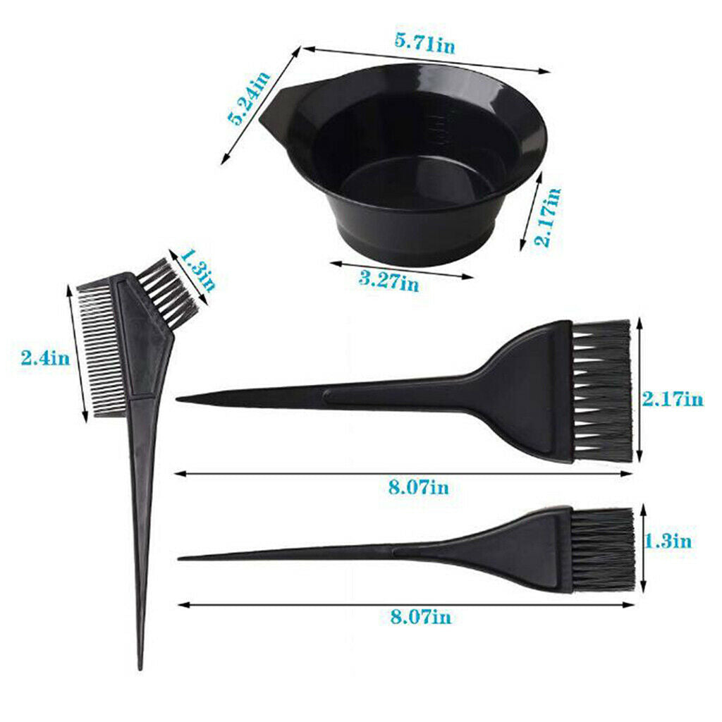 13 Pieces Hair Coloring Dyeing Barber Tools Brush Disposable Cape Large Set
