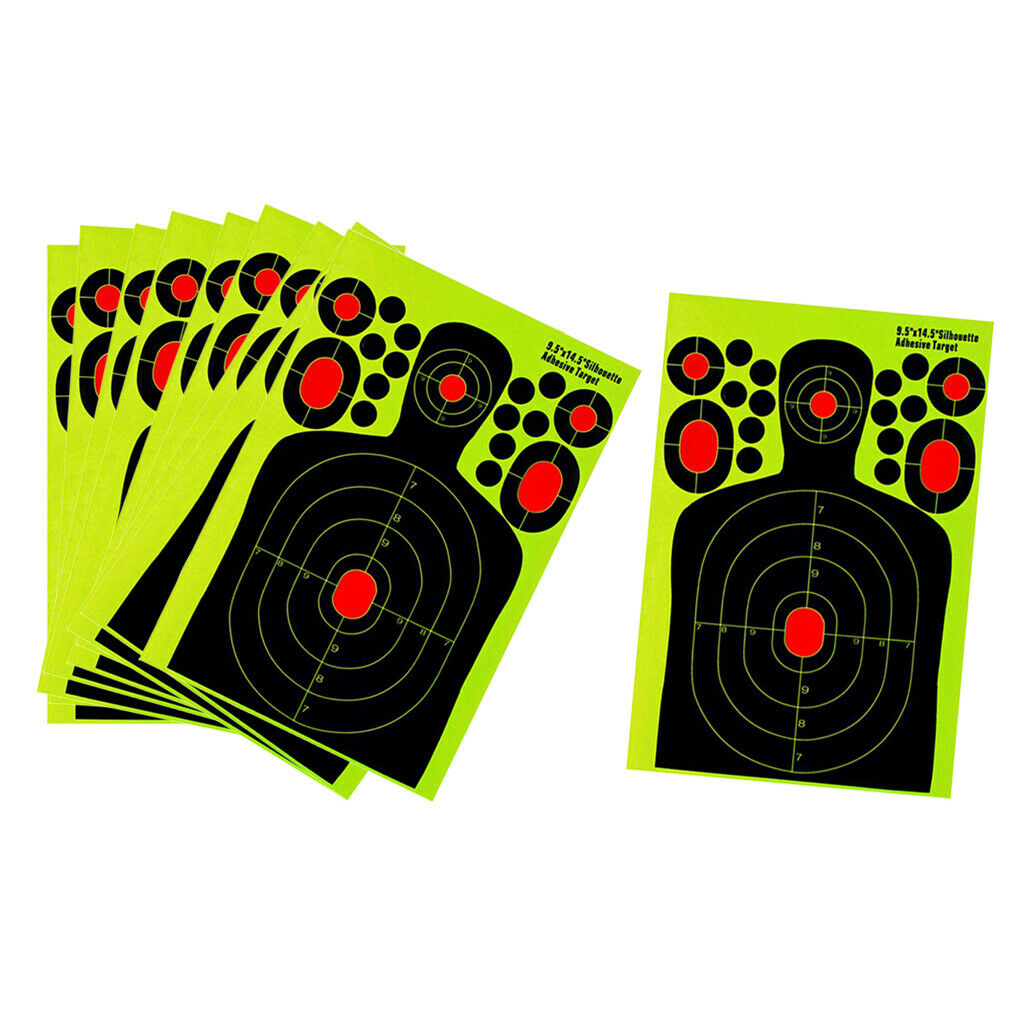 Set of 10 Shooting Targets Reactive Splatter for Shoot Training Accessories