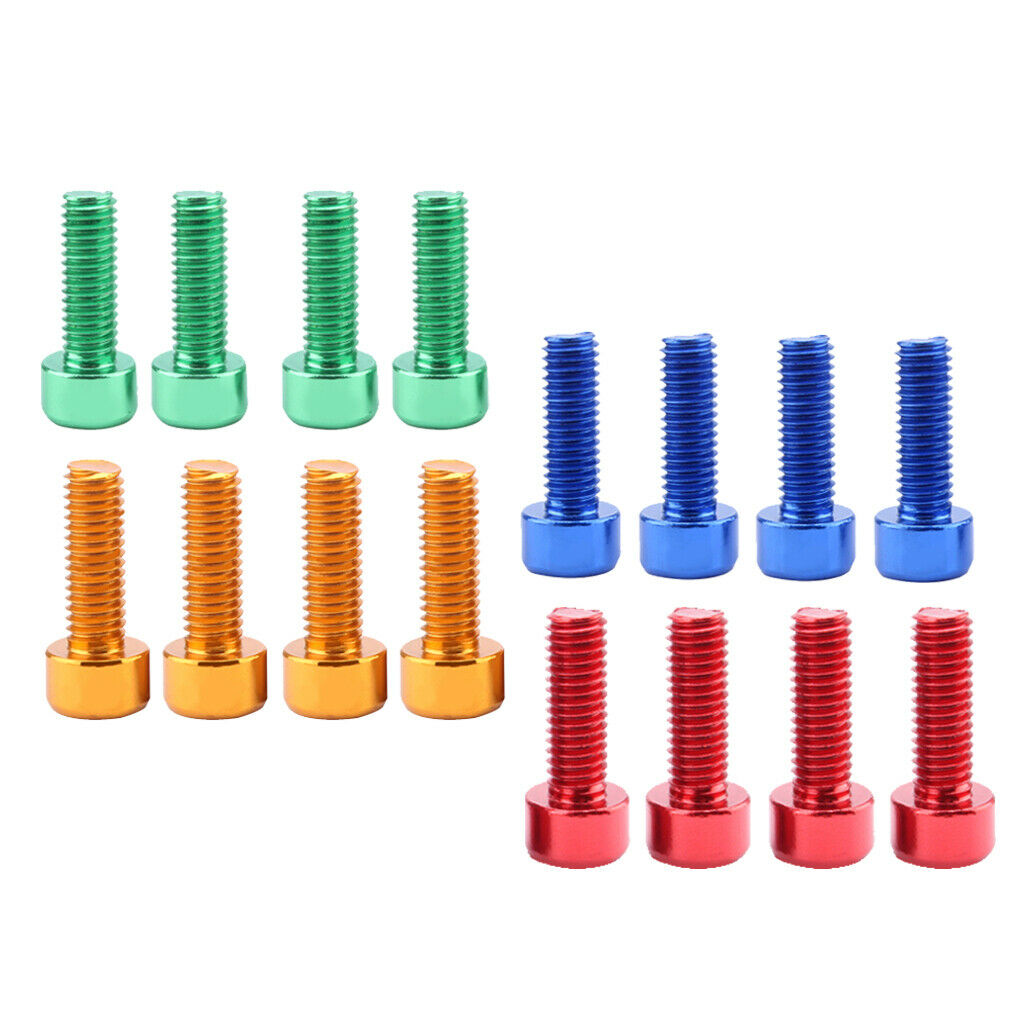 16x Bike Water Bottle Cage Holder Bolts Screws Durable Bicycle Accessory