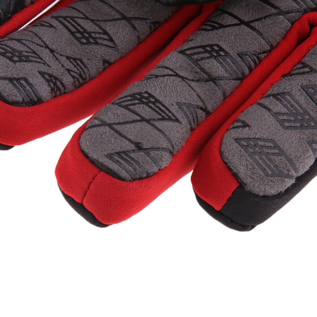 Black & Red Motorcycle Cycling Racing Full Finger Screen Touch Gloves L