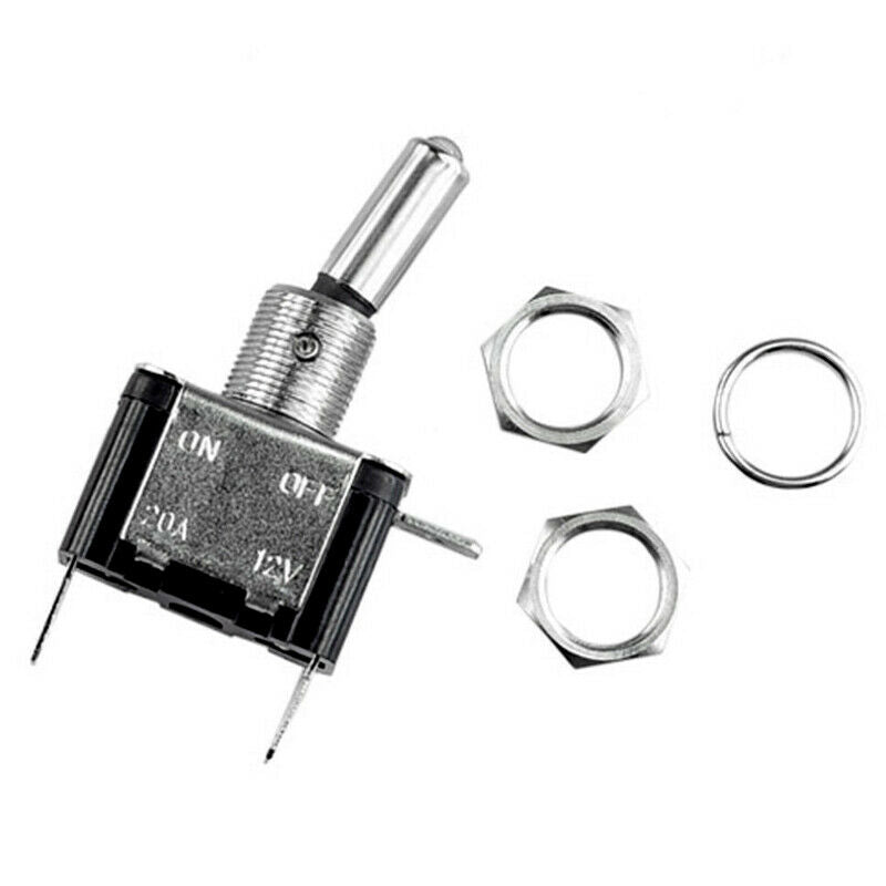 5X 12V 20A Red Cover LED Rocker Toggle Flick Switch SPST ON/OFF Truck Boat 2Pin