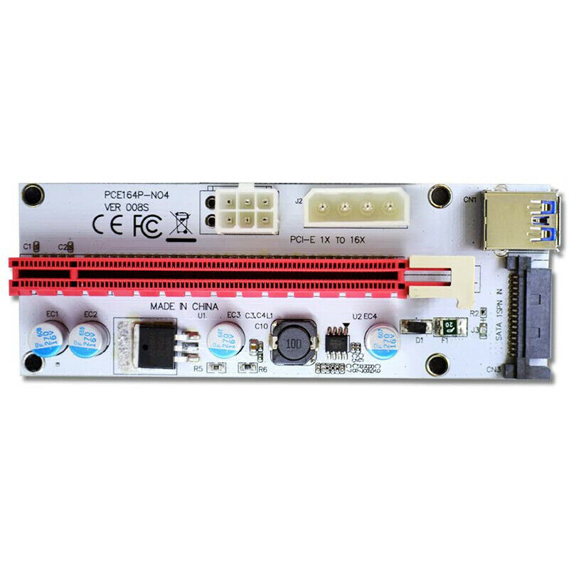 4-Pack VER 008S Multi-Power 16X To 1ed Riser Adapter Card 60Cm USB 3.0 ExtensiN5