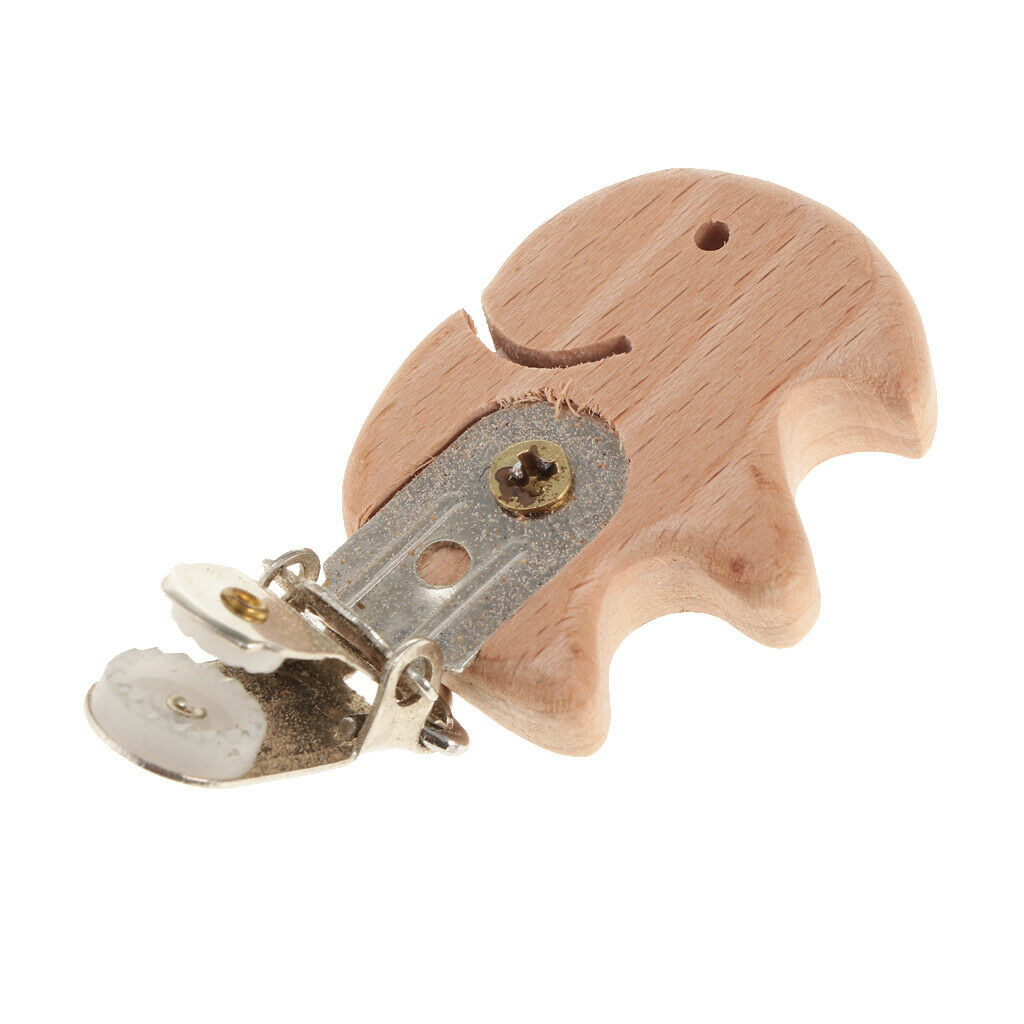 Soother Clip Wooden Teething Clip for Baby - Elephant, as described