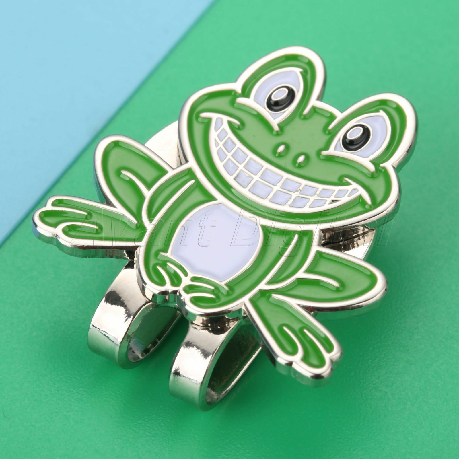 Alloy Frog Pattern Design Hat Clip With Magnetic Golf Ball Marker Training Game