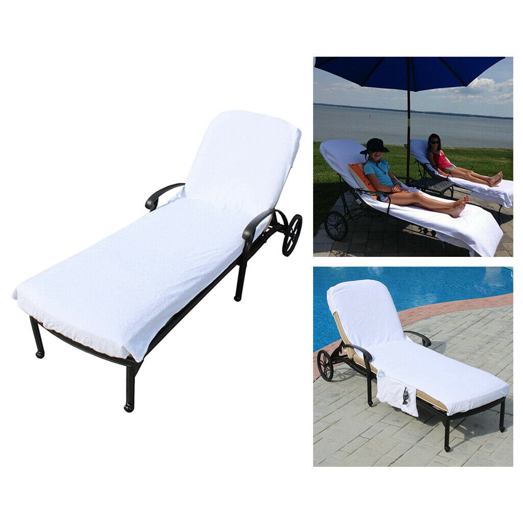 2Pcs Beach Chair Towel Cover for Pool Sunbathing Beach Hotel 85 x 29 inch