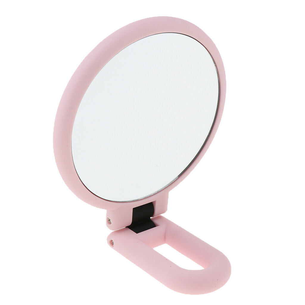 Pink Folding 15X Magnified Mirror Makeup Handheld Compact Mirrors