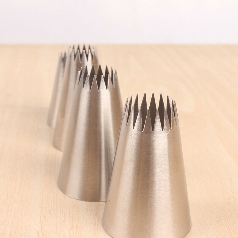 4PCs Large Icing Piping Nozzles Cake Baking Cookie Cupcake Piping Nozzle .l8