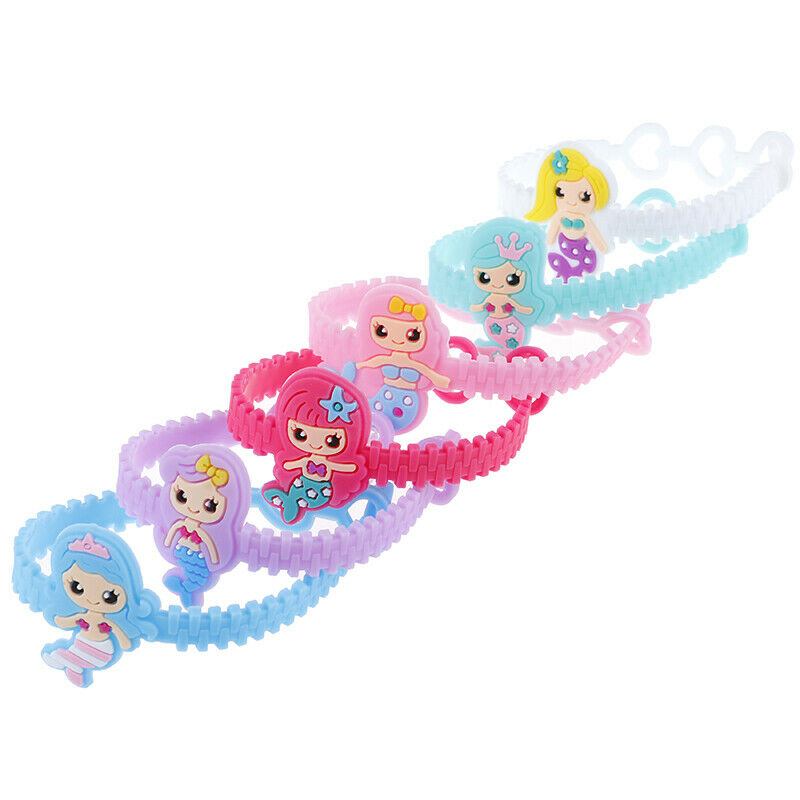 Mermaid Soft Silicone Bracelet Kids Mermaid Party Baby Shower Gifts Party.l8