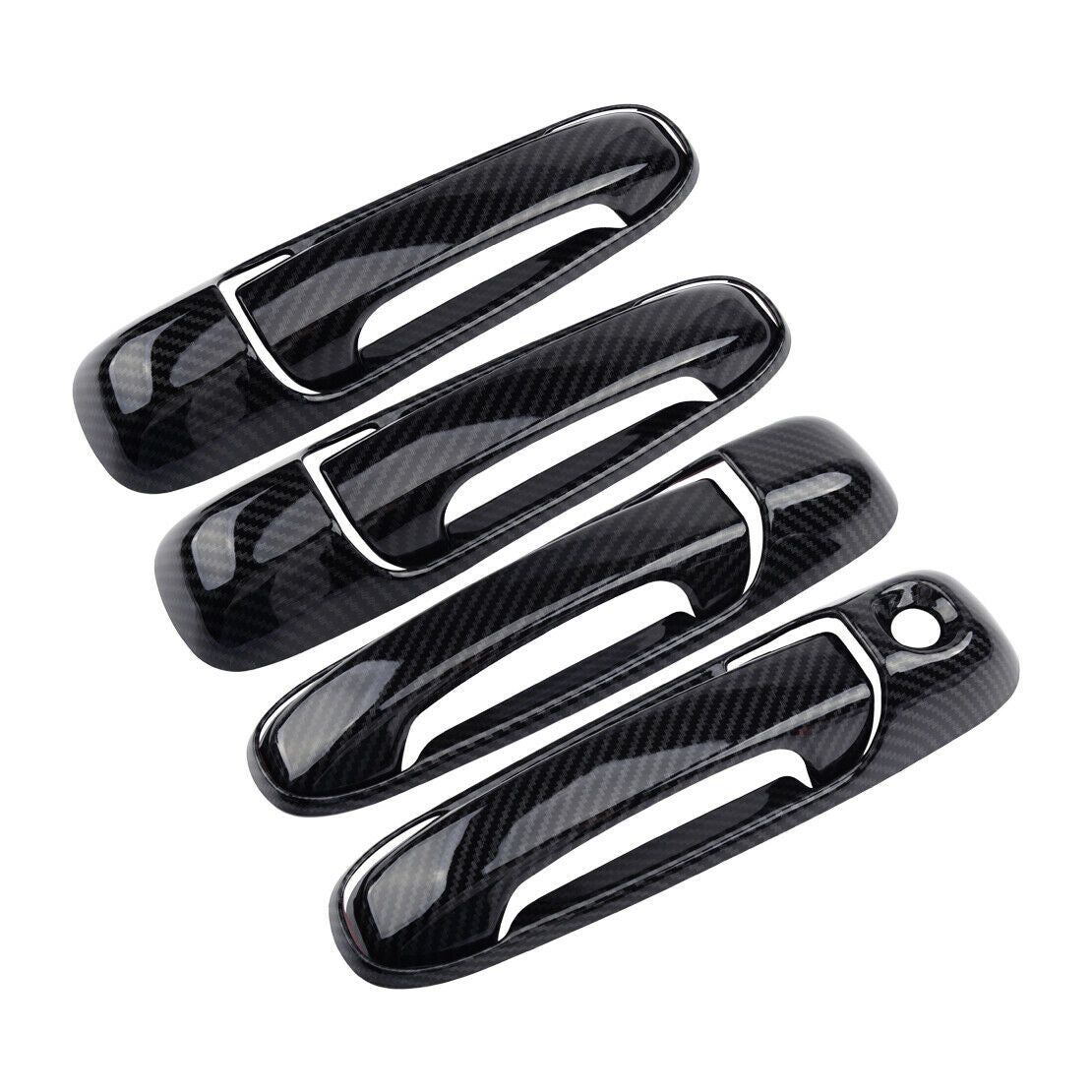 Carbon Fiber Style Door Handle Cover Trim fit for Dodge Ram Dakota Durango Black