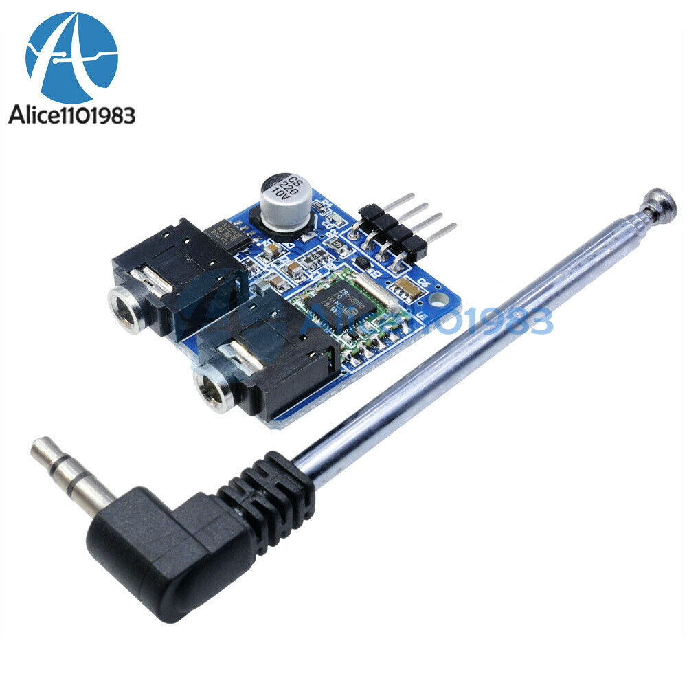 2PCS TEA5767 76-108MHZ FM Stereo Radio Module +Cable Antenna for Arduino